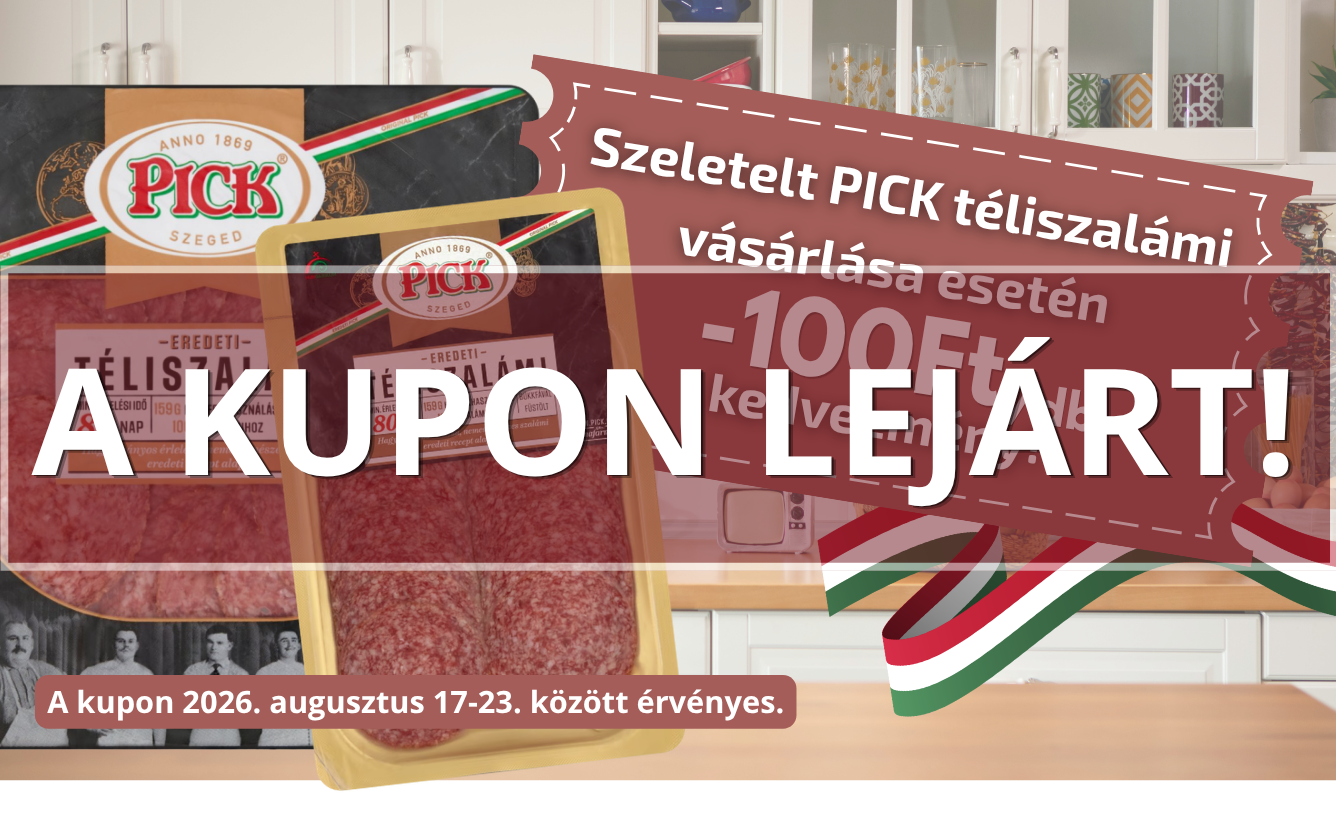 Szeletelt PICK téliszalámi vásárlása esetén -100Ft kedvezmény!_lejárt