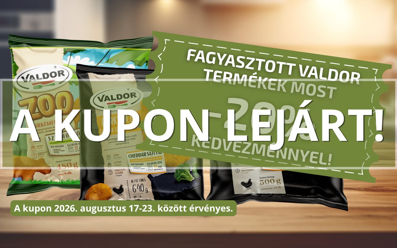 Fagyasztott VALDOR termékek most -20% kedvezménnyel!_lejárt